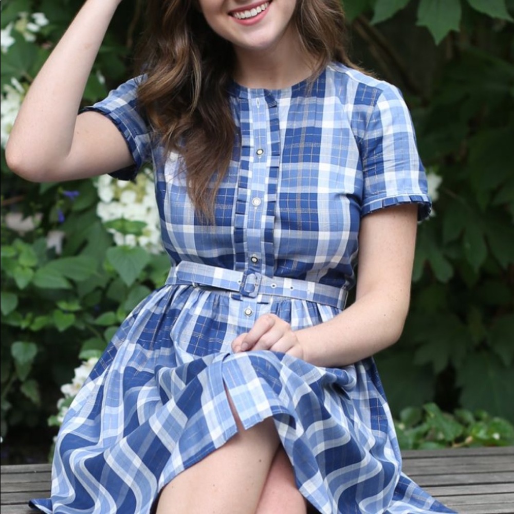 Brooks Brothers Blue Plaid Dress